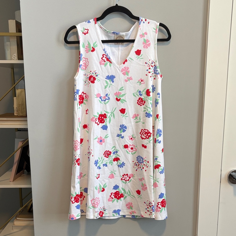 NWT Floral ‘Bonita Blooms’ Print Sleeveless ‘Polly Play’ Mini Dress